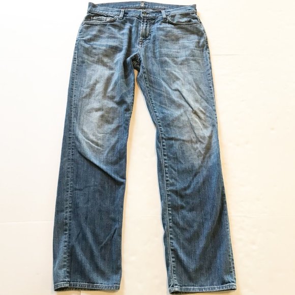 7 FOR ALL MANKIND Standard Straight Leg Jeans Mens 33 - Picture 3 of 11
